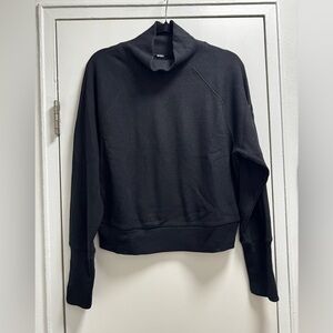 ALO Yoga Black Waffle Knit Mockneck